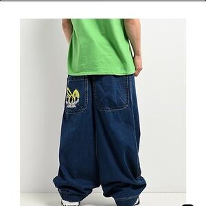 A.LAB Blue Baggy Jeans with Graphic Detail size 26